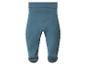Petrolblauwe babybroek met voetjes