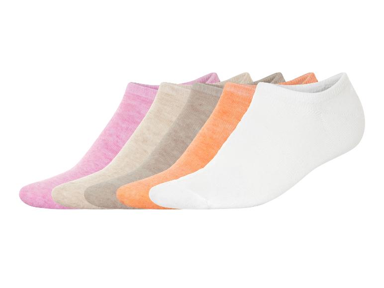 Set onzichtbare sokken: wit, roze, beige en oranje.