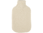 Beige warmwaterkruik met een zachte fleecehoes