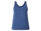 Blauw mouwloos shirt voor dames, gemaakt van zacht, comfortabel materiaal.