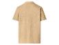 Beige herenoverhemd met korte mouwen, achterkant.