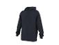Donkerblauwe hoodie voor heren, driekwart aanzicht.