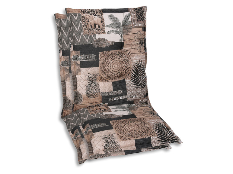 GO-DE Textil Tuinstoelkussen (Bruin, Stoelkussens voor stoelen met een normale rugleuning)