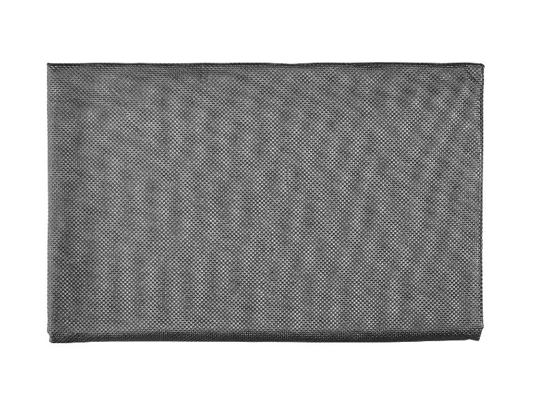 Donkergrijze stof, geweven textuur.