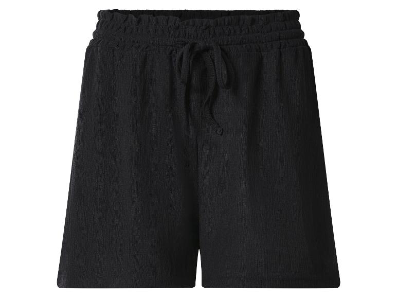 Zwarte shorts met elastische taille en trekkoord