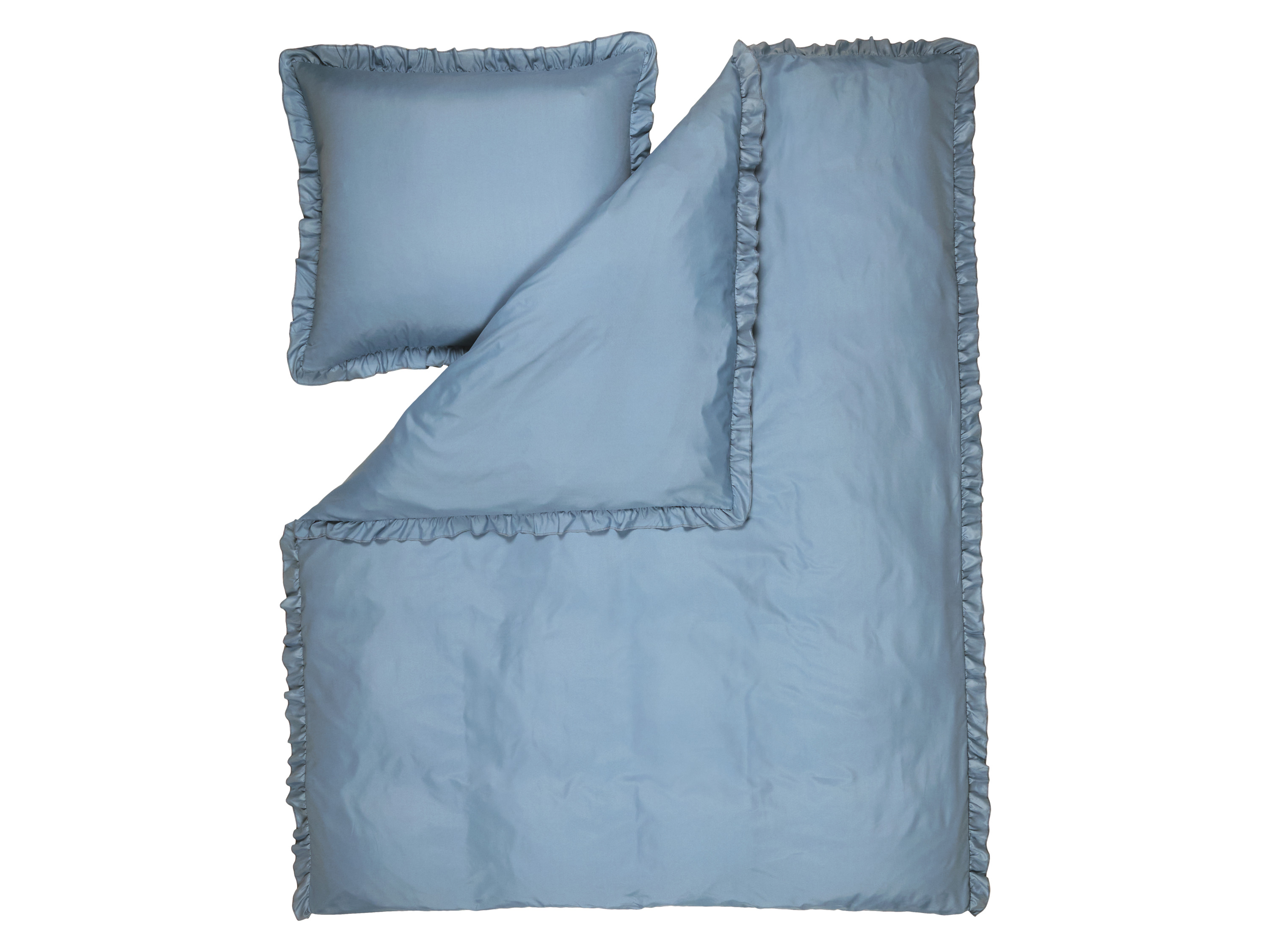 LIVARNO Satijnen dekbedovertrek 140 x 200 cm (Blauw)