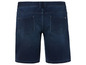 Donkerblauwe jeans shorts met achterzakken.