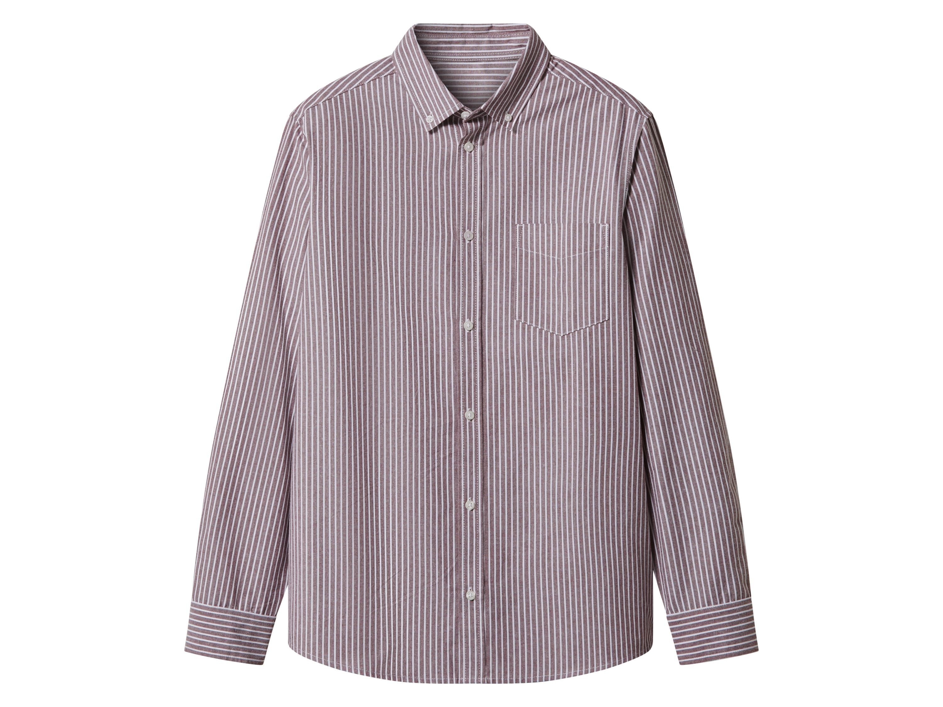 esmara Men Heren overhemd (Bordeaux/wit, M (39/40))