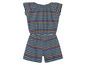 Een gestreept jumpsuit voor meisjes met korte mouwen.