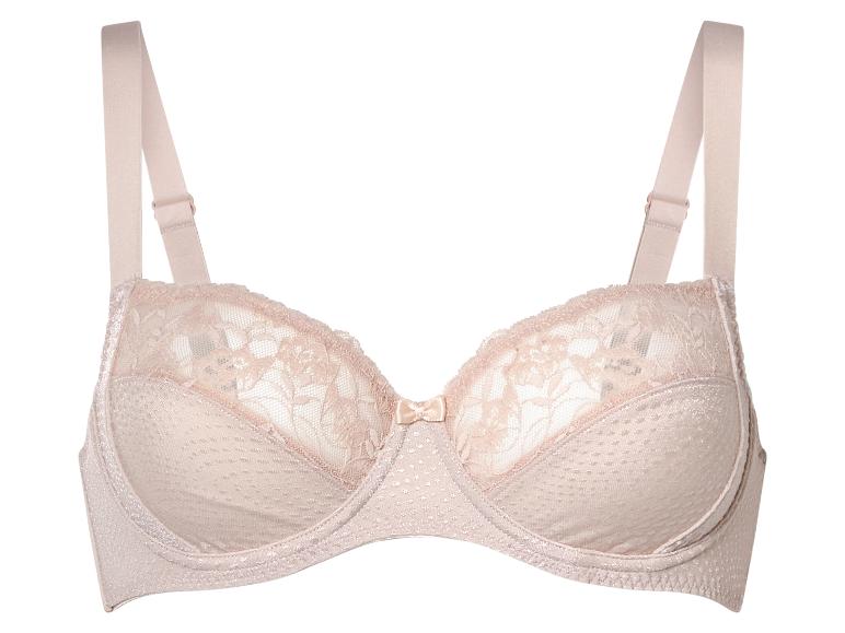 Beige bh van kant en microvezel.
