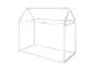 Wit huisvormig bedframe voor kinderen