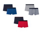 Zes boxershorts in verschillende kleuren en prints