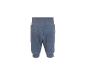 Babyblauwe fleece joggingbroek met hoge taille en geribbelde boorden.