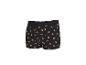 Herenboxershorts met een patroon van gouden pretzels op een zwarte achtergrond.