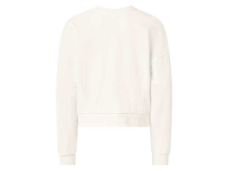 Crèmekleurige sweatshirt met lange mouwen, achterkant