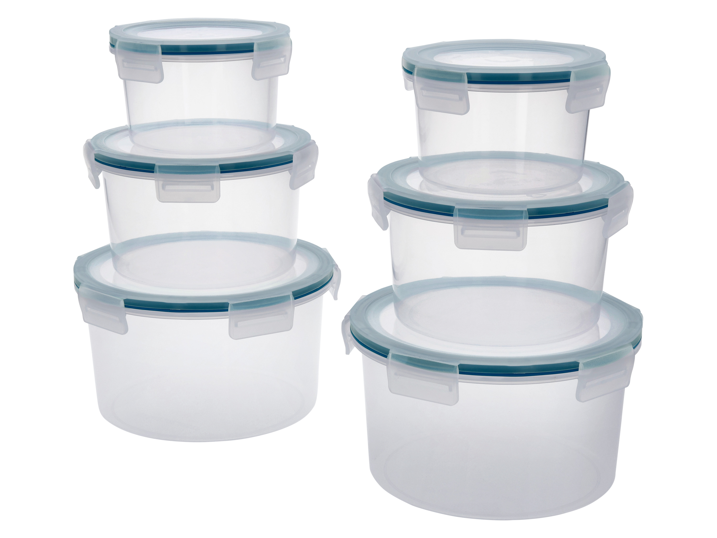 SILVERCREST Set van 6 vershoudbakjes (Rond)