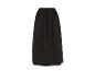 Zwarte lange maxi-rok met elastische taille, vooraanzicht.