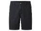 Zwarte twill shorts voor heren met zijzakken en een houten knoop