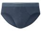 Donkerblauwe herenslip met witte streep op de tailleband.