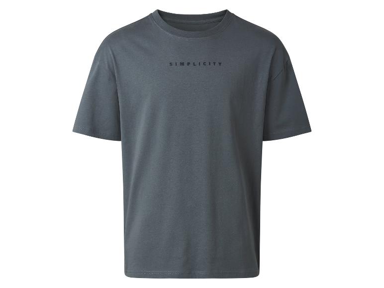 Donkergrijze t-shirt met korte mouwen en tekst "SIMPLICITY".