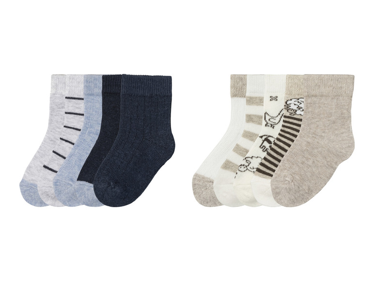 Ga naar volledige schermweergave: lupilu® Baby jongens sokken, 5 paar, met biologisch katoen - afbeelding 1
