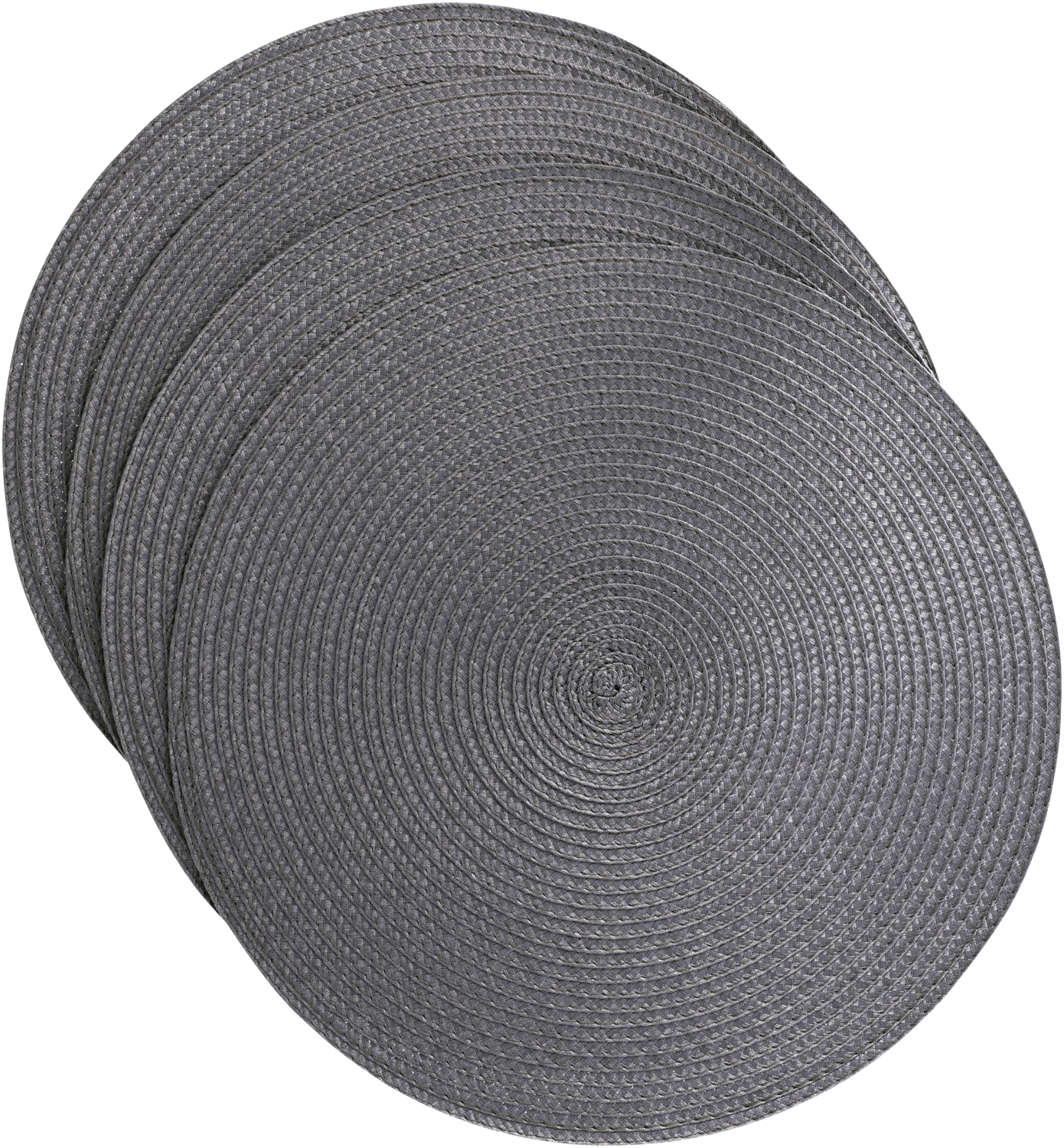LIVARNO Placemats, Ø38 cm, 4 stuks (Grijs)