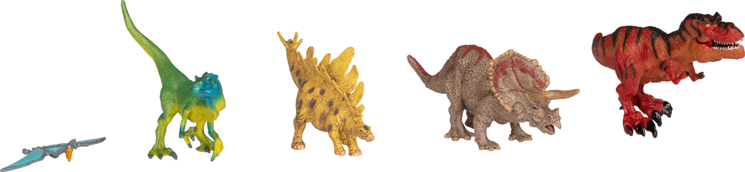 LUPILU Dierenfiguren, 5 stuks (Dinosaurussen)