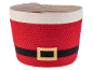 Kerstmand van gevlochten touw met kerstmanmotief