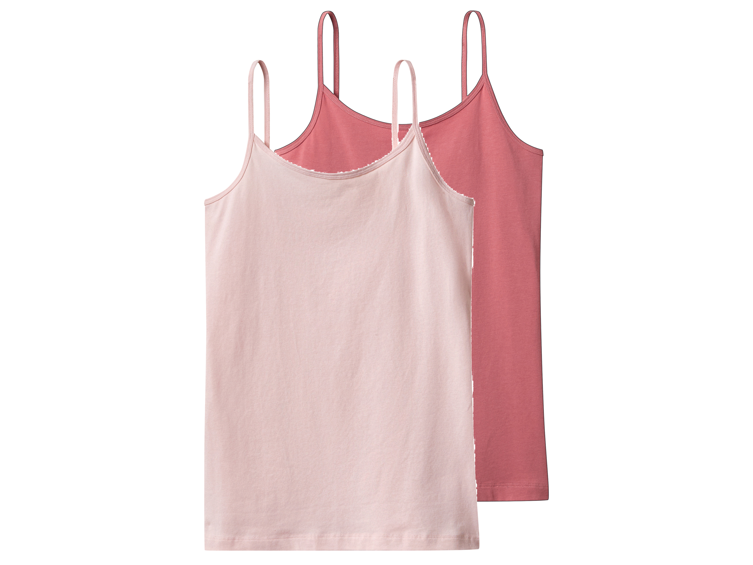 esmara Set van 2 kinder hemden of spaghettitops (Lichtroze/roze, 158/164)