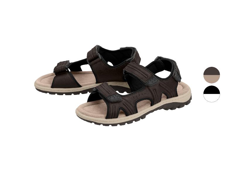 Donkerbruine heren sportsandalen met verstelbare bandjes.