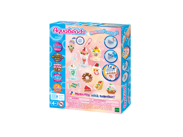 Aquabeads Sundaes & Sweets accessoirekit met 700 kralen, om desserts te maken.