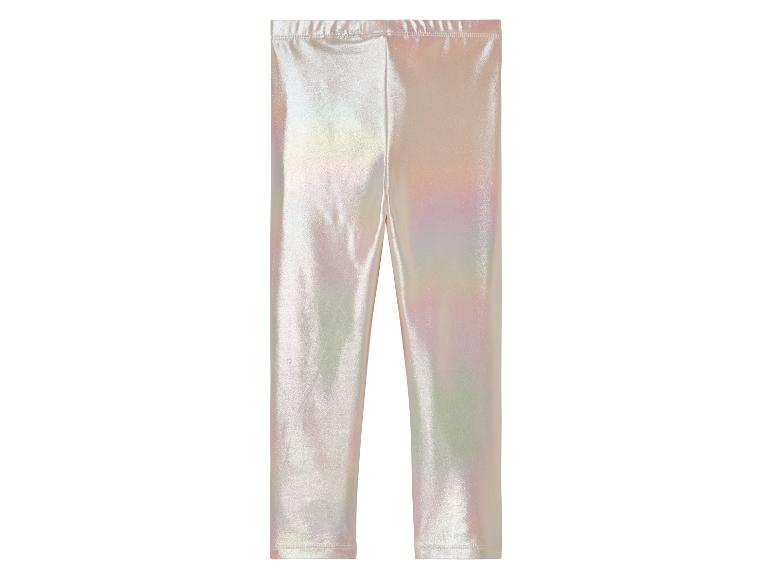 Glimmende roze leggings voor kinderen.