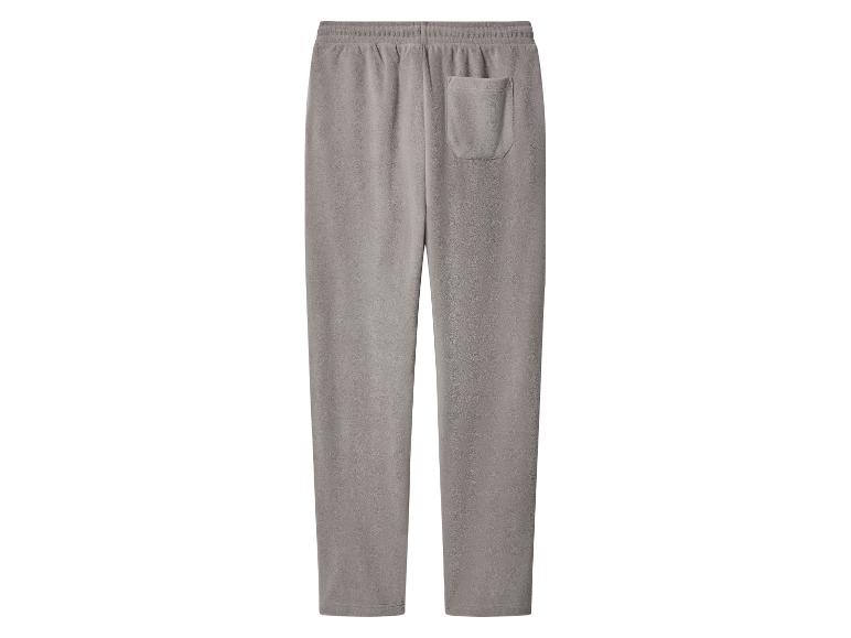 Grijze fleece joggingbroek met achterzak.