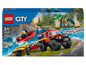 Lego City 4x4 brandweerwagen met reddingsboot
