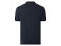 Donkerblauw geribbeld heren poloshirt, achterkant