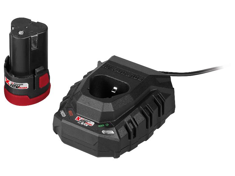 Parkside X 12V Team lader en accu.