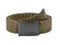Khaki stoffen riem met donkere metalen gesp