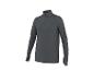 Donkergrijs sportshirt met lange mouwen en ritskraag