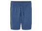 Donkerblauwe jogging shorts met trekkoord.