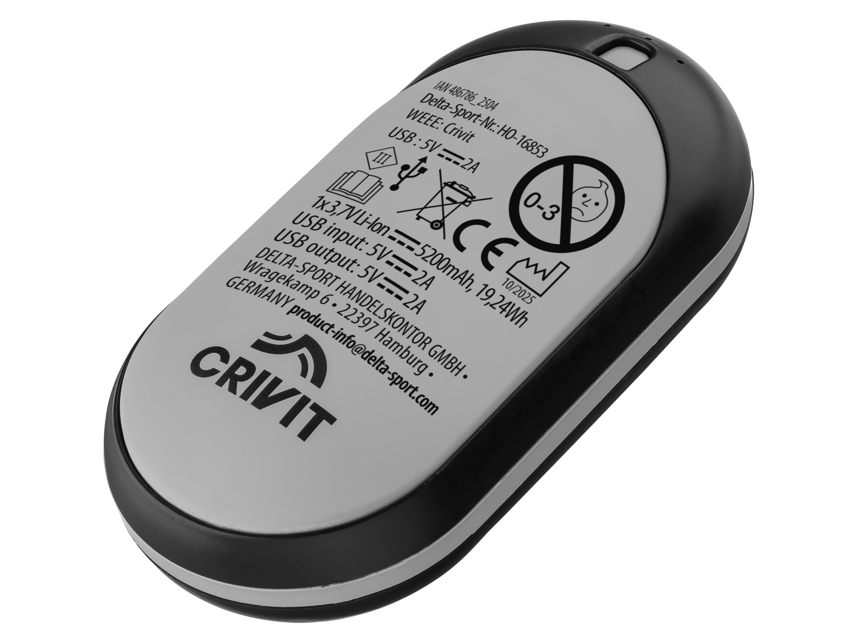 CRIVIT Accu-handwarmer (Grijs)