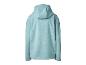 Turquoise fleece hoodie, achteraanzicht