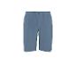 Blauwe shorts met trekkoord en knoop in de taille.