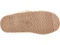 Beige pantoffels met pluizige voering en golvende zool