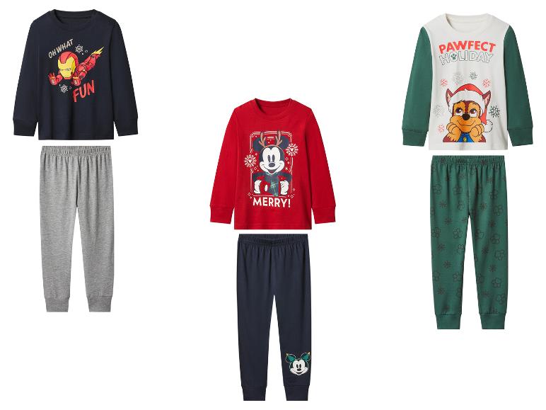 Drie sets kinderpyjama's met Iron Man, Mickey Mouse en Paw Patrol.