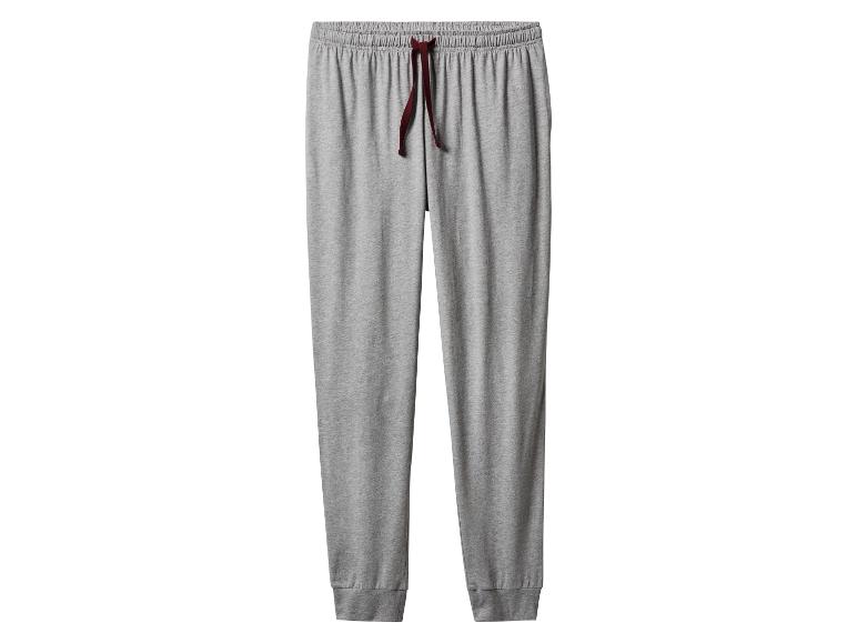 Grijze joggingbroek met rood trekkoord in de taille