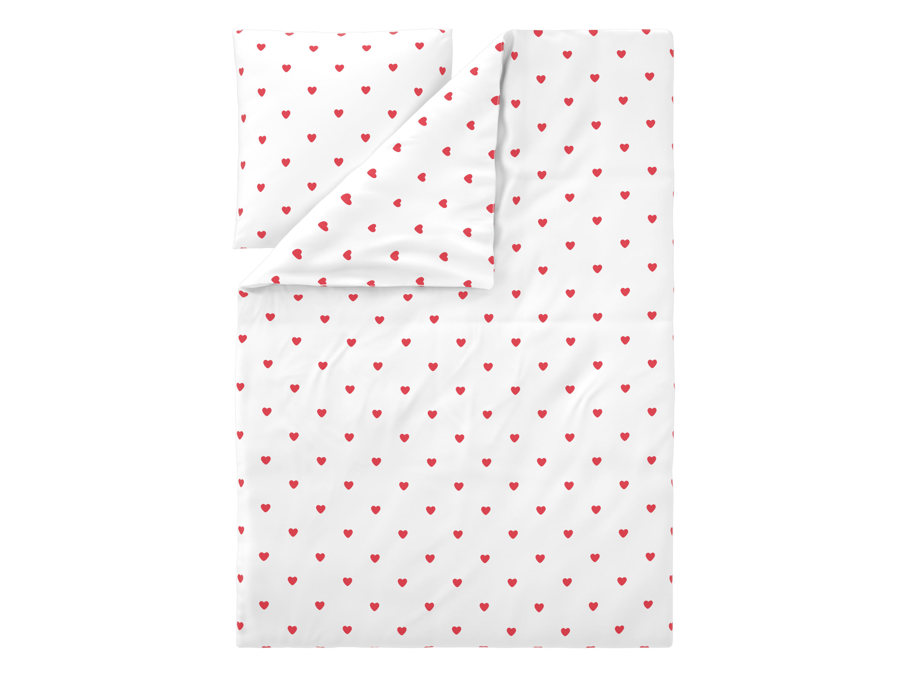 LIVARNO Dekbedovertrek 140 x 200 cm (Wit/rood)