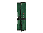 Groene oprolbare gereedschapstas met zwarte sluitriem.