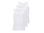 Drie witte tanktops.