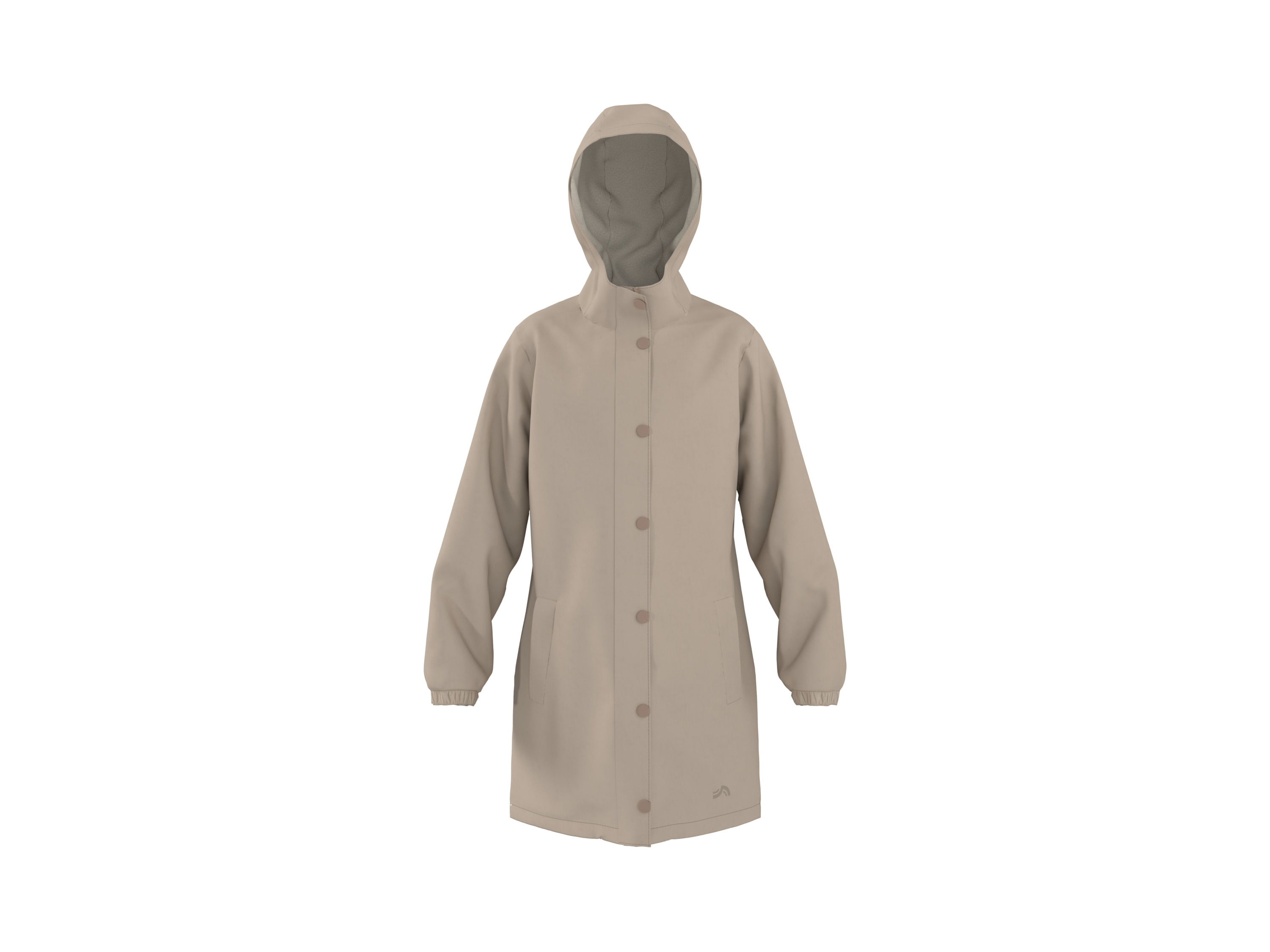 CRIVIT Kinder gevoerde regenjas (Beige, 134/140)