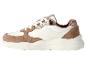 Witte en beige sneakers met details in rosé goud.